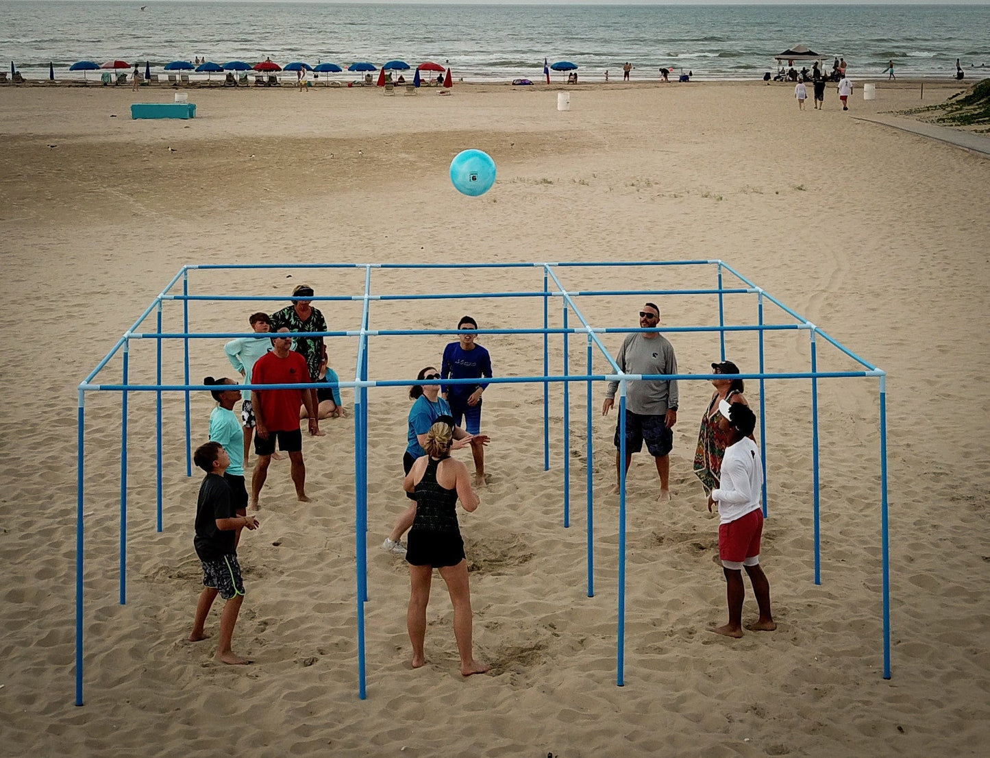 9 Square in the Air Deluxe Game on the beach